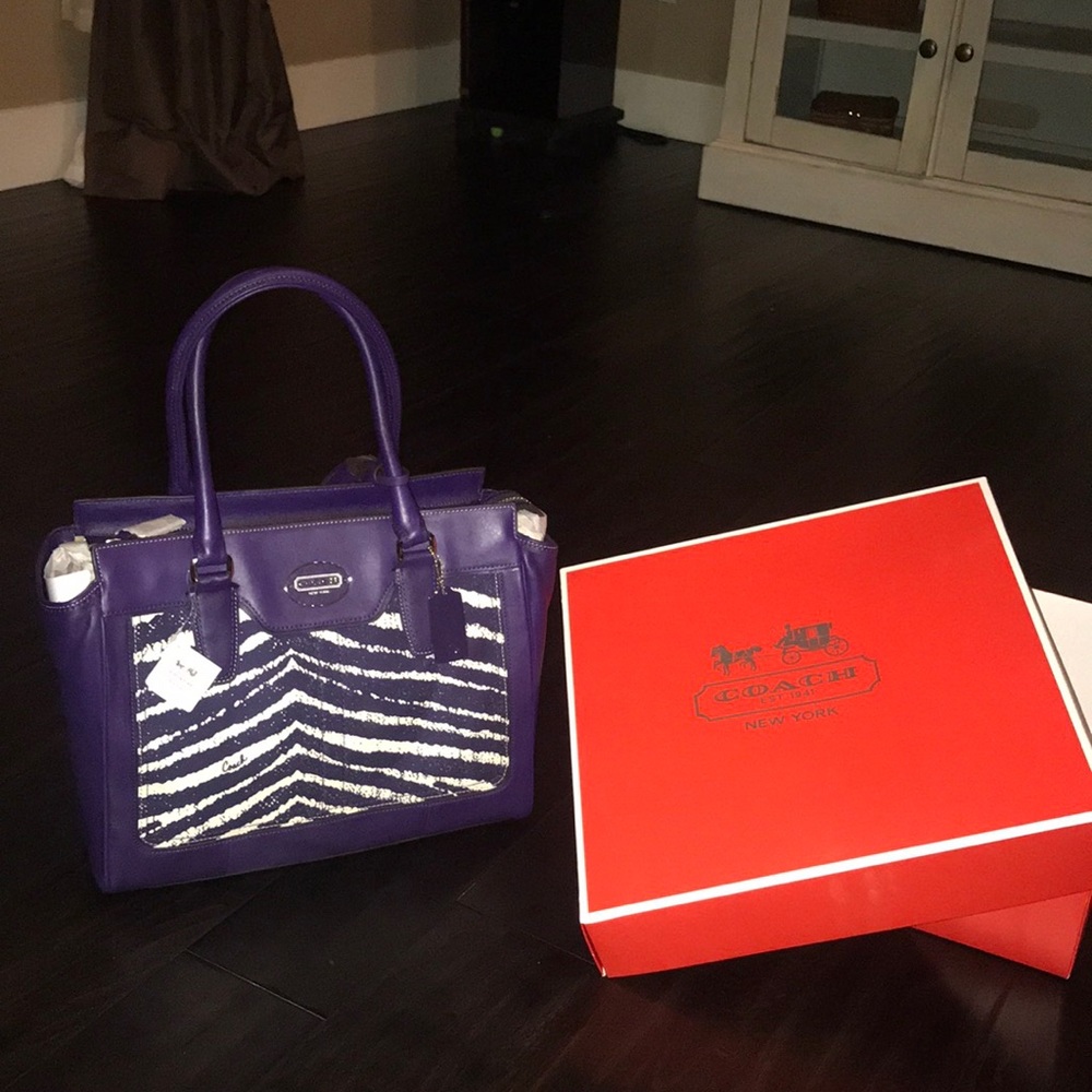 Cute zebra coach purse